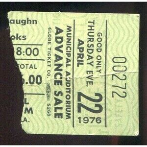 Vintage 1976 Uriah Heep Skyhooks Concert Ticket Stub Birmingham AL